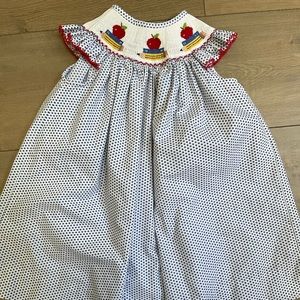Apple Back to school smocked dress